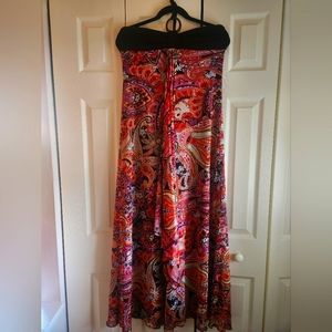 Mukticolor fun strapless dress